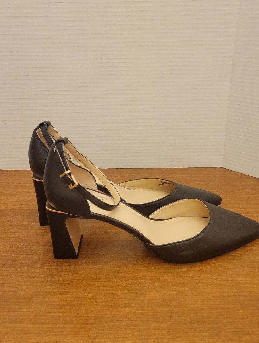 Vince Camuto Black Ankle-Strap Block Heel Pumps, Size 10. New - Picture 2 of 5
